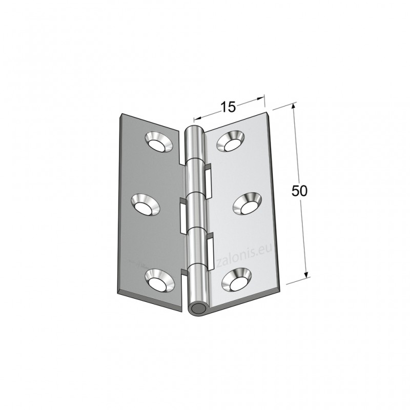 NICKEL PLATED BRASS FLAT HINGE 50x30 ITALY